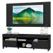 Rack com Painel para TV até 65" com Rodízios e 2 portas Londres Multimóveis Preto