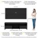 Rack com Painel para TV até 65" com Rodízios e 2 portas Londres Multimóveis Preto