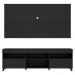 Rack com Painel para TV até 65" com Rodízios e 2 portas Londres Multimóveis Preto