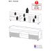 Rack com Rodízios e Espelho para TV até 65" Multimóveis Paris FG3330 com 2 Portas Branco