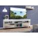 Rack com Rodízios e Espelho para TV até 65" Multimóveis Paris FG3330 com 2 Portas Branco