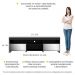 Rack com Rodízios e Espelho para TV até 65" Multimóveis Paris FG3330 com 2 Portas Preto