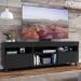 Rack com Rodízios para TV até 65" Multimóveis Paris FG3325 com 2 Portas Preto