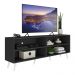 Rack para TV 75" Retrô Jazz Multimóveis MP1017 Preto/Branco