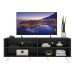 Rack para TV 75" Retrô Jazz Multimóveis MP1017 Preto/Branco