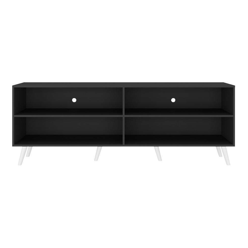 Rack para TV 75" Retrô Jazz Multimóveis MP1017 Preto/Branco