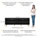 Rack para TV 75" Retrô Jazz Multimóveis MP1017 Preto/Natural