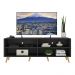 Rack para TV 75" Retrô Jazz Multimóveis MP1017 Preto/Natural