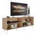Rack para TV 75" Retrô Jazz Multimóveis MP1017 Rustic/Branco