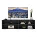 Rack para TV 75" com Pés Jazz Multimóveis MP1018 Preto/Bco