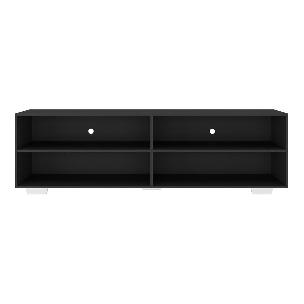 Rack para TV 75" com Pés Jazz Multimóveis MP1018 Preto/Bco