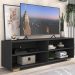 Rack para TV 75" com Pés Jazz Multimóveis MP1018 Pto/Natural