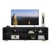 Rack para TV 75" com Pés Jazz Multimóveis MP1018 Pto/Natural