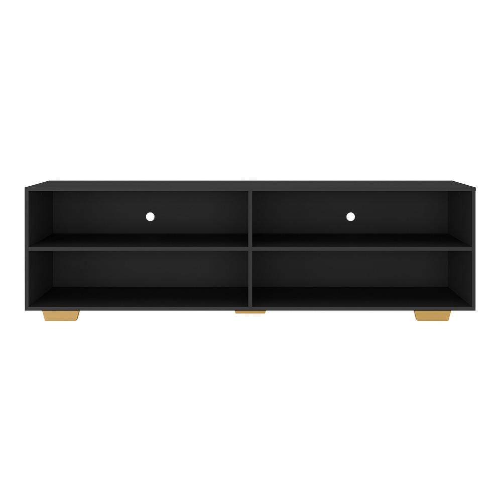 Rack para TV 75" com Pés Jazz Multimóveis MP1018 Pto/Natural