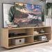 Rack para TV 75" com Pés Jazz Multimóveis MP1018 Rustic/Pto