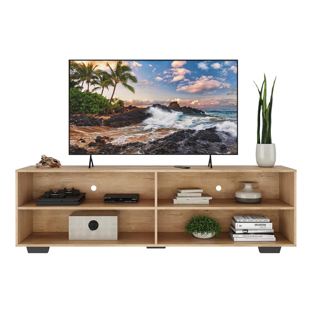Rack para TV 75" com Pés Jazz Multimóveis MP1018 Rustic/Pto