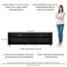 Rack para TV 75" com Rodízios Jazz Multimóveis MP1015 Preto