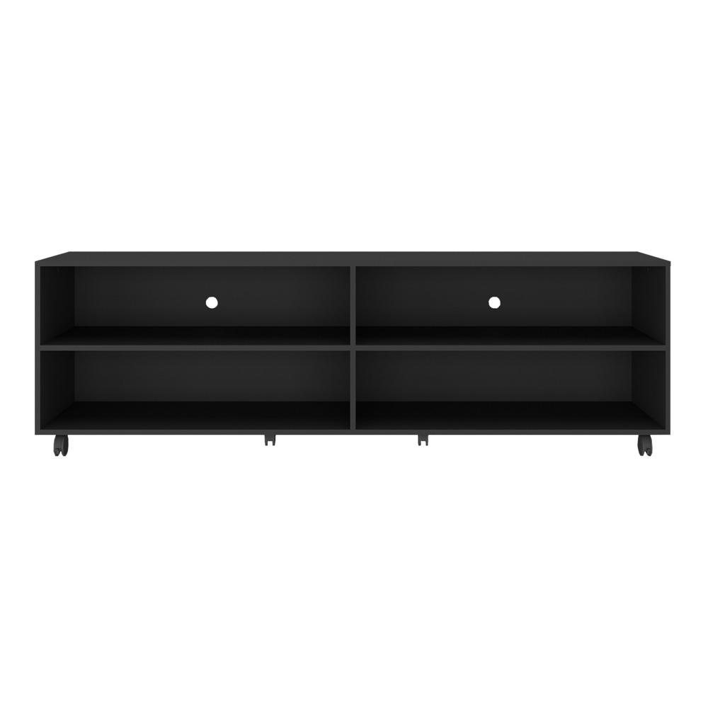 Rack para TV 75" com Rodízios Jazz Multimóveis MP1015 Preto