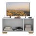 Rack para TV até 32 Polegadas com 3 Portas Multimóveis MP1068 Branco/Natural