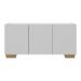 Rack para TV até 32 Polegadas com 3 Portas Multimóveis MP1068 Branco/Natural