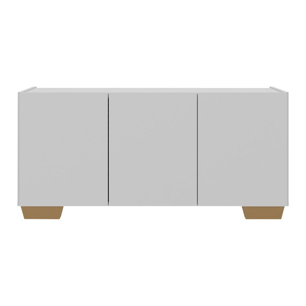 Rack para TV até 32 Polegadas com 3 Portas Multimóveis MP1068 Branco/Natural