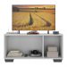 Rack para TV até 32 Polegadas com 3 Portas Multimóveis MP1068 Branco/Preto