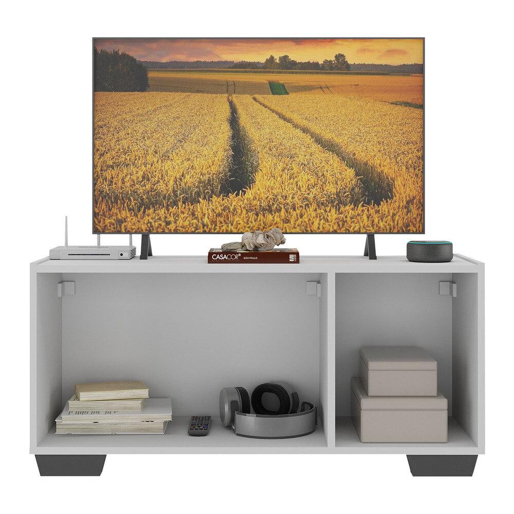 Rack para TV até 32 Polegadas com 3 Portas Multimóveis MP1068 Branco/Preto