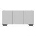 Rack para TV até 32 Polegadas com 3 Portas Multimóveis MP1068 Branco/Preto
