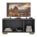 Rack para TV até 32 Polegadas com 3 Portas Multimóveis MP1068 Grafite/Natural