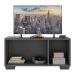 Rack para TV até 32 Polegadas com 3 Portas Multimóveis MP1068 Grafite/Preto