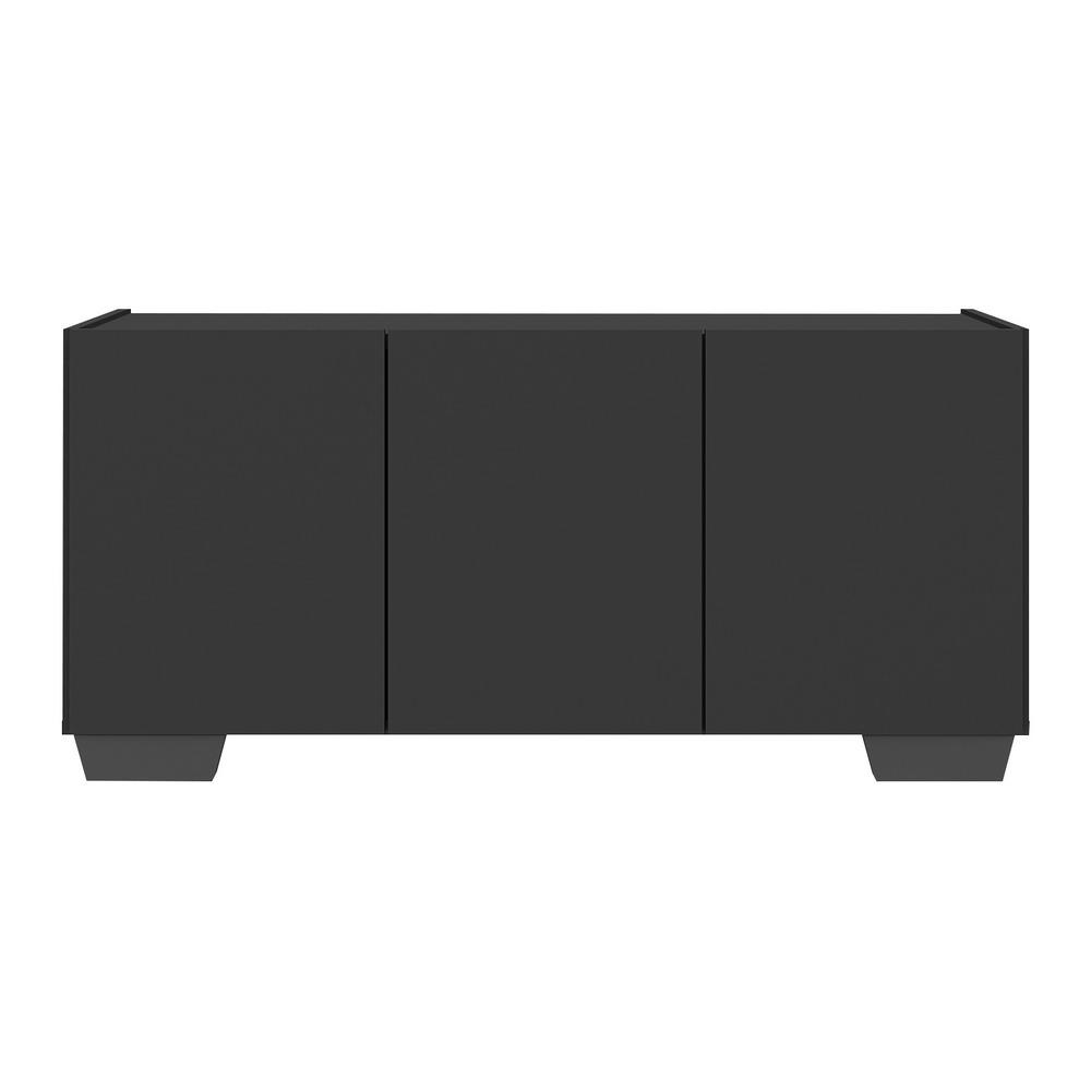 Rack para TV até 32 Polegadas com 3 Portas Multimóveis MP1068 Preto