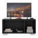 Rack para TV até 32 Polegadas com 3 Portas Multimóveis MP1068 Preto/Branco