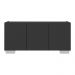 Rack para TV até 32 Polegadas com 3 Portas Multimóveis MP1068 Preto/Branco