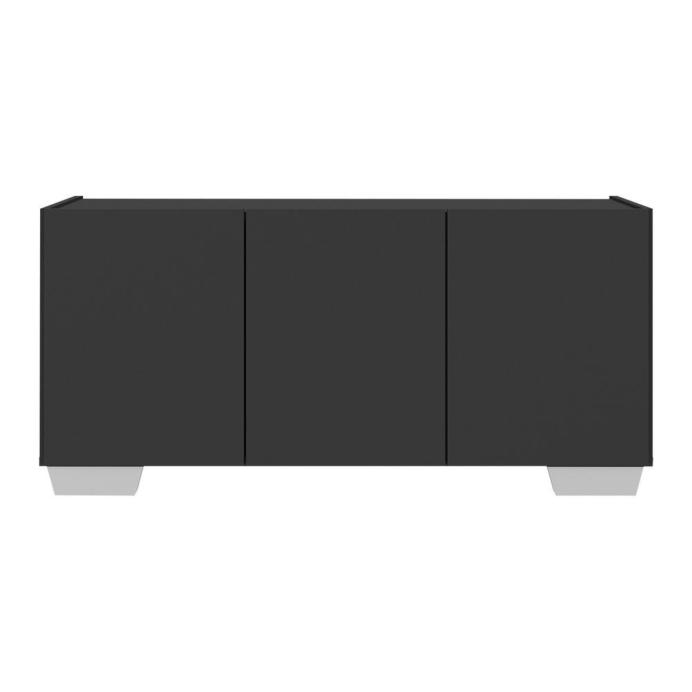 Rack para TV até 32 Polegadas com 3 Portas Multimóveis MP1068 Preto/Branco