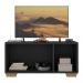 Rack para TV até 32 Polegadas com 3 Portas Multimóveis MP1068 Preto/Natural