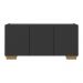 Rack para TV até 32 Polegadas com 3 Portas Multimóveis MP1068 Preto/Natural
