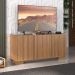 Rack para TV até 32 Polegadas com 3 Portas Multimóveis MP1068 Rustic/Natural