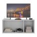 Rack para TV até 32 Polegadas com 3 Portas Suspenso Multimóveis MP1066 Branco