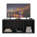 Rack para TV até 32 Polegadas com 3 Portas Suspenso Multimóveis MP1066 Preto