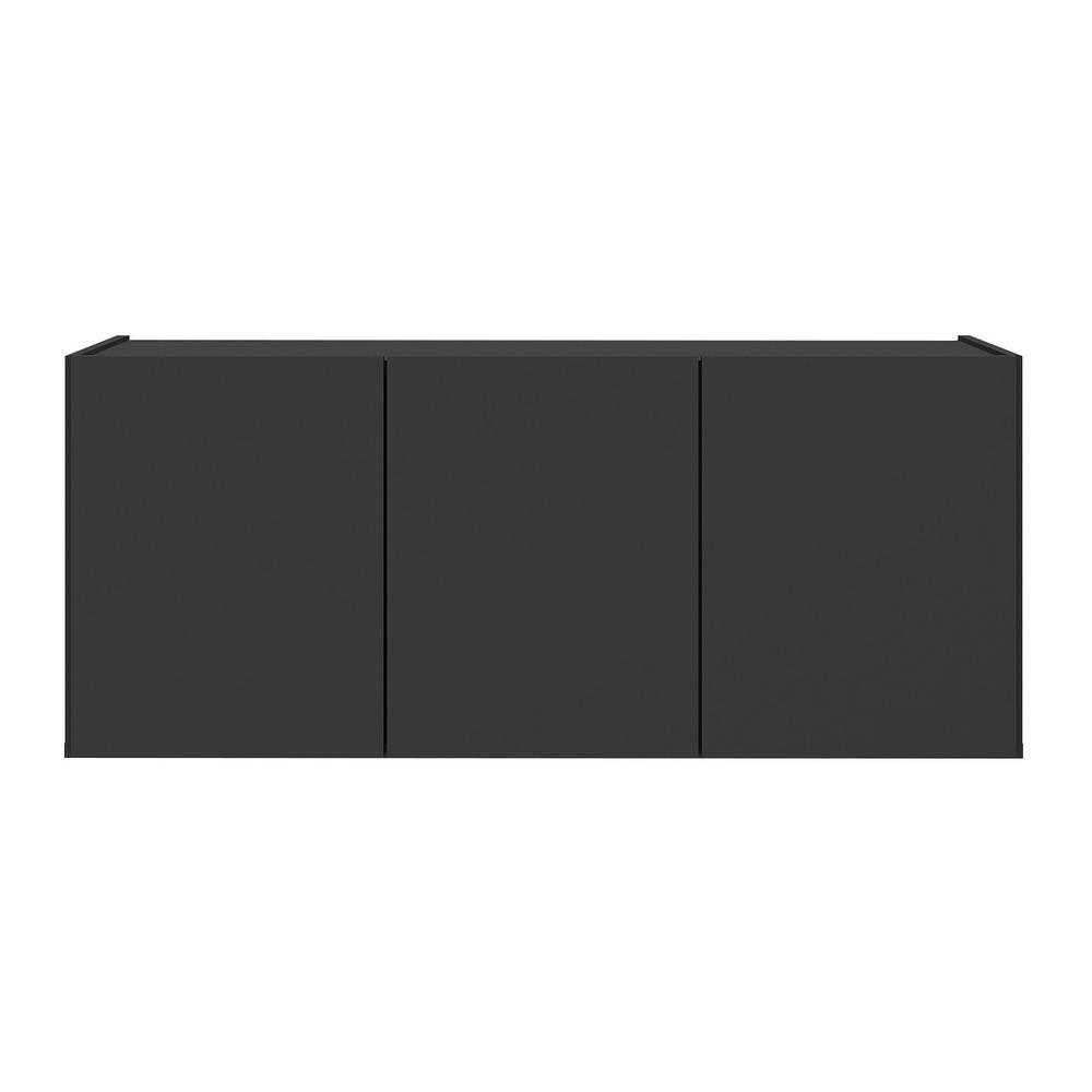 Rack para TV até 32 Polegadas com 3 Portas Suspenso Multimóveis MP1066 Preto