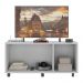 Rack para TV até 32 Polegadas com 3 Portas e Rodízios Multimóveis MP1065 Branco