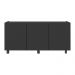 Rack para TV até 32 Polegadas com 3 Portas e Rodízios Multimóveis MP1065 Preto