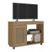 Rack para TV até 35 Polegadas 91cm com Rodízios 1 Porta Multimóveis CR45327 Carvalho