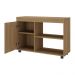 Rack para TV até 35 Polegadas 91cm com Rodízios 1 Porta Multimóveis CR45327 Carvalho