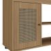 Rack para TV até 35 Polegadas 91cm com Rodízios 1 Porta Multimóveis CR45327 Carvalho