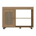 Rack para TV até 35 Polegadas 91cm com Rodízios 1 Porta Multimóveis CR45327 Carvalho