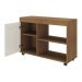 Rack para TV até 35 Polegadas 91cm com Rodízios 1 Porta Multimóveis CR45327 Cinamomo/Off White