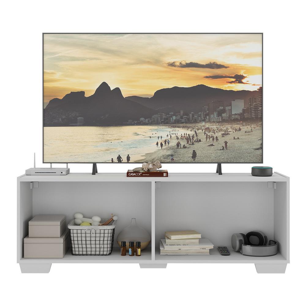 Rack para TV até 50 Polegadas com 4 Portas Multimóveis MP1072 Branco