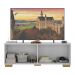Rack para TV até 50 Polegadas com 4 Portas Multimóveis MP1072 Branco/Natural