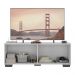Rack para TV até 50 Polegadas com 4 Portas Multimóveis MP1072 Branco/Preto